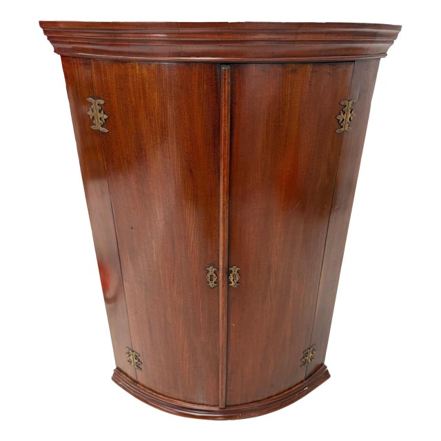 Antique Mahogany Corner Cupboard For Sale