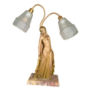 Art Deco Table Lamp by Georges van de Voorde, France, 1925 For Sale
