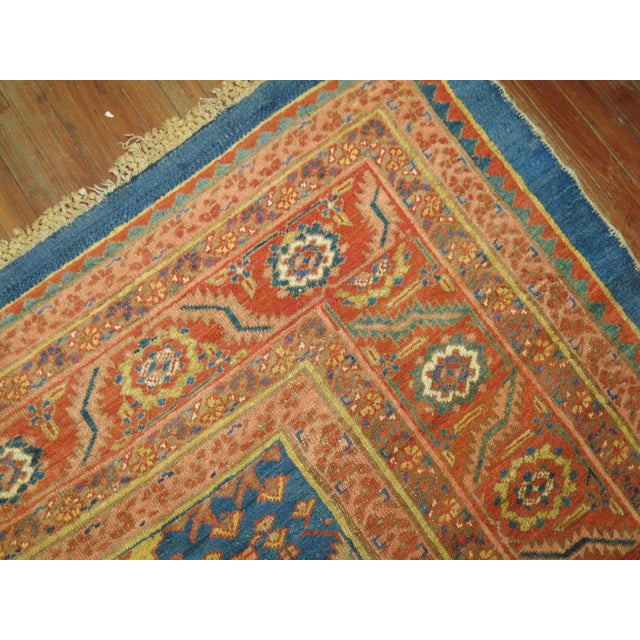 Blue Antique Persian Bakshaish Oversize Rug For Sale In New York - Image 6 of 6