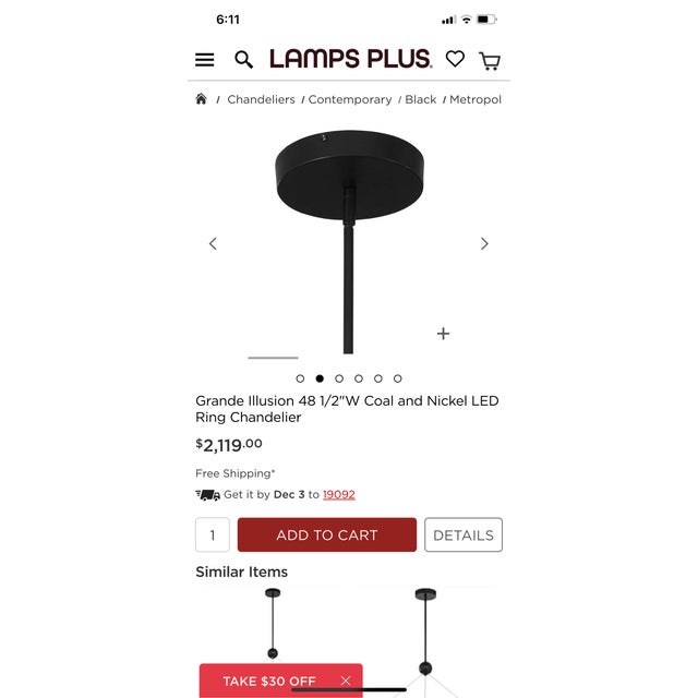 Grande Illusion 2 Light 49" Wide Led Ring Chandelier For Sale In Philadelphia - Image 6 of 8