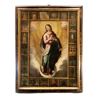 Spanish School, Immaculate Madonna, Oil on Canvas For Sale