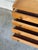 Wood Vintage Small Oak Dresser With 4 Drawers Sunburst Knobs and Tapered Legs Denmark 1960s For Sale - Image 7 of 12
