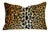Hollywood Glam Leopard Spot Safari Velvety Cotton Feather & Down Pillow 26" x 18" For Sale