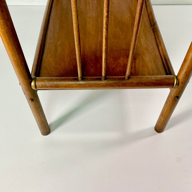 Early 20th C Antique Arts & Crafts Mission British Colonial Thornet Style Stick & Ball Etagere - 3 Tier For Sale - Image 17 of 18