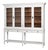 Swedish Gustavian Glazed Display Cabinet in White For Sale