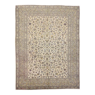 Vintage Persian Kashan Rug - 10'02 X 13'01 For Sale
