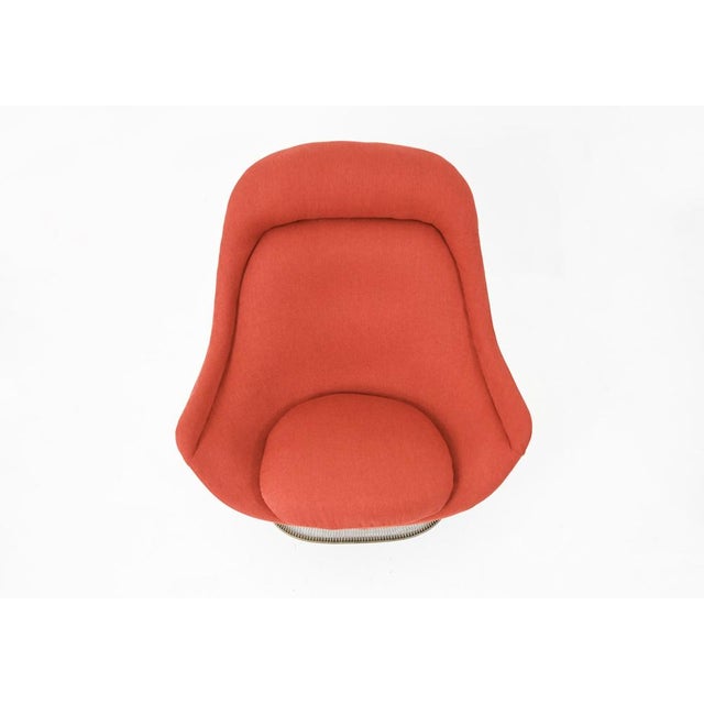 Red Set of Lounge Chair and Ottoman attributed to Warren Platner for Knoll International, 1960s For Sale - Image 8 of 13