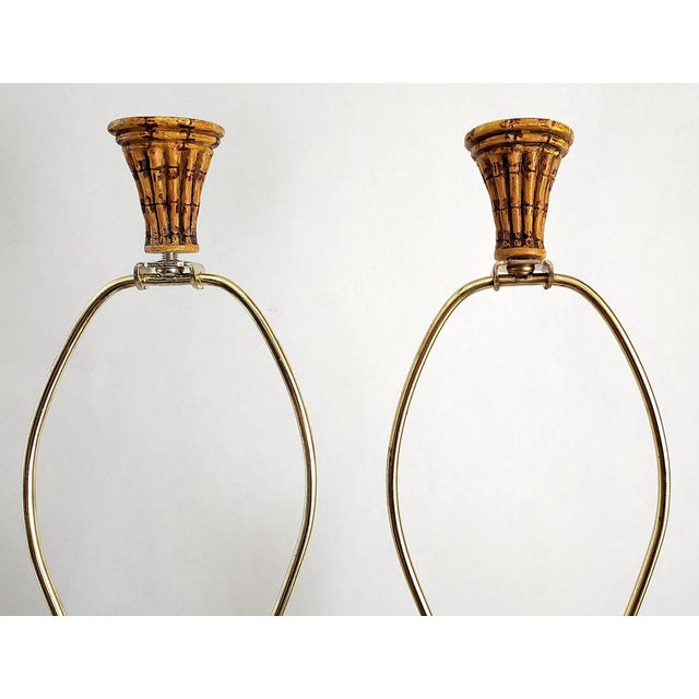 Lamp Pair Bamboo Restored For Sale - Image 11 of 13