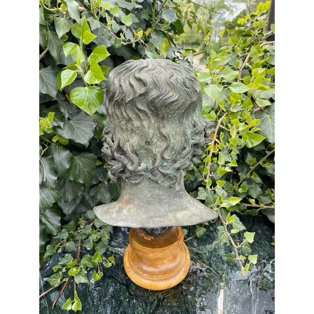 Grand Tour Bronze and Marble Bust of a Youth For Sale - Image 10 of 12