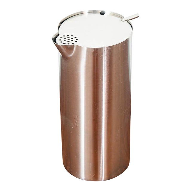 1960s Mid Century Danish Modern Stelton Cocktail Mixer Stainless Steel Arne Jacobsen For Sale