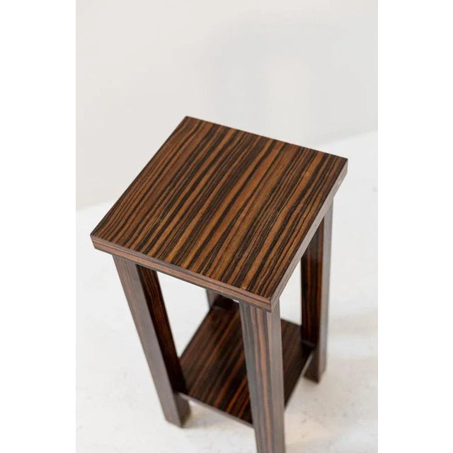 Wood and Brass Side Table by Jacques-E'mile Ruhlmann for Atelier J. E. Ruhlmann For Sale - Image 6 of 7
