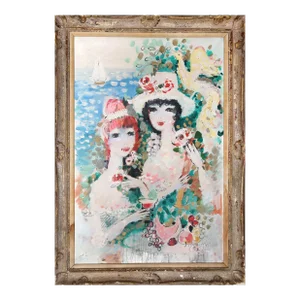 Charles Cobelle, Two Women by the Shore, Painting