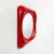 Red Mid-Century Modern Italian Red Plastic Mirror, 1980s For Sale - Image 8 of 9