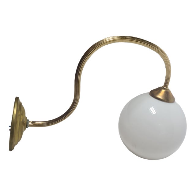 Vintage Art Deco Wall Lamp, Poland, 1950s For Sale