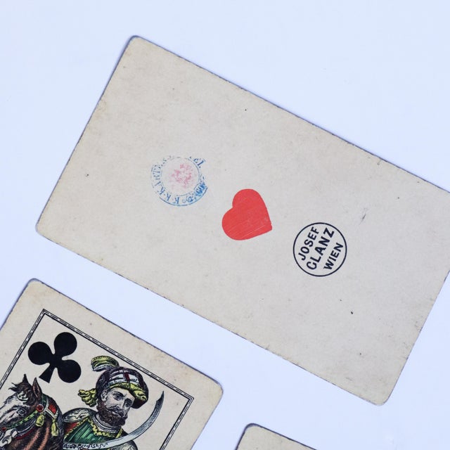 Antique Austrian Josef Glanz Industrie Und Glück Tarock Playing Cards, Vienna, Circa 1880s For Sale - Image 4 of 18