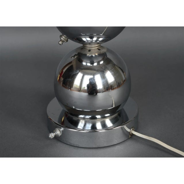 Chrome Mid Century Space Age Chrome Double-Orb Eyeball Table Lamp For Sale - Image 8 of 13