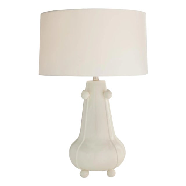Arteriors Home Miriam White Ceramic Lamp For Sale
