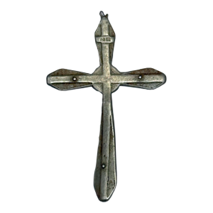 Vintage Sterling Pendant Cross Initials Nr