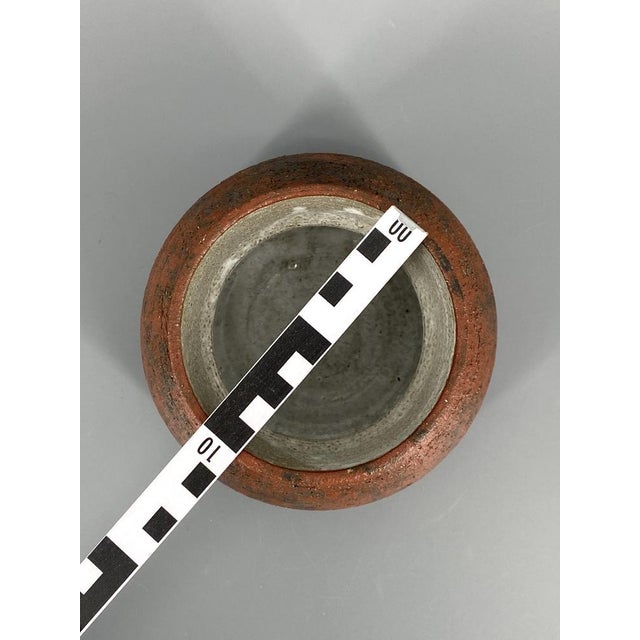 Studio Ceramic Vase in Reddish-Brown, 1960 For Sale - Image 10 of 12