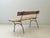 Garden Bench with Delicate Cast Iron Frame and Wooden Slats, 1950s For Sale - Image 9 of 16