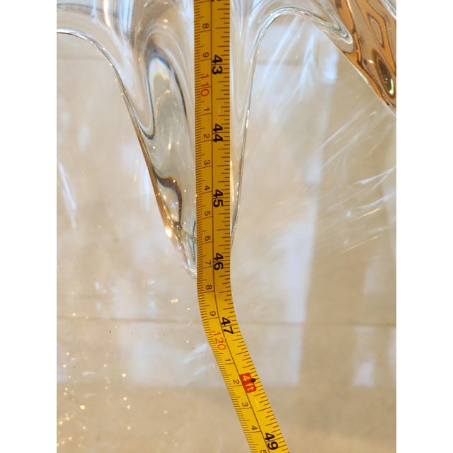 Large 1960s Mid-Century Modern Hand-Blown Murano Style Glass Sculptured Lamp For Sale - Image 9 of 13