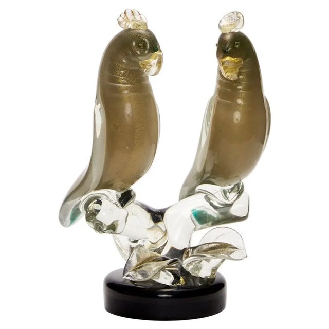 Glass Parrots Sculpture by Alfredo Barbini, 1950 For Sale - Image 9 of 9