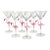 Vintage Hand-Blown Pink Flamingo Martini Glasses - Set of 6 For Sale