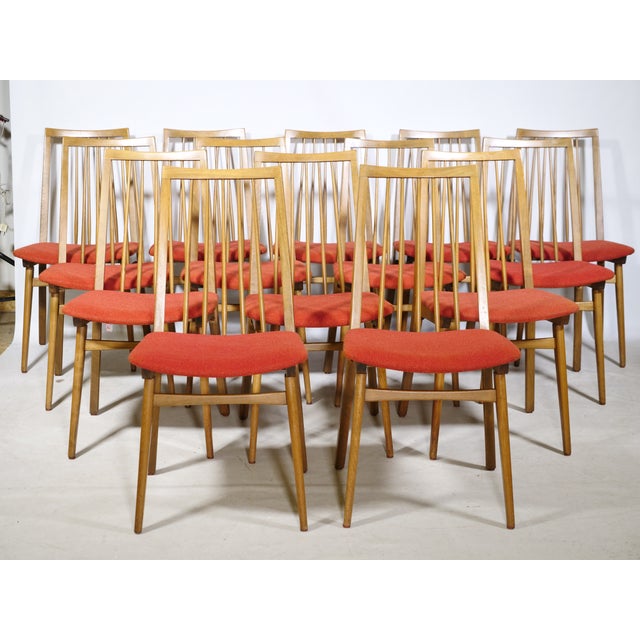 Mid-Century Modern Dining Chairs in Walnut, 1960s, Set of 14 For Sale - Image 16 of 16