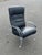 Animal Skin Postmodern Black Leather Lafer Reclining Lounge Chair For Sale - Image 7 of 10