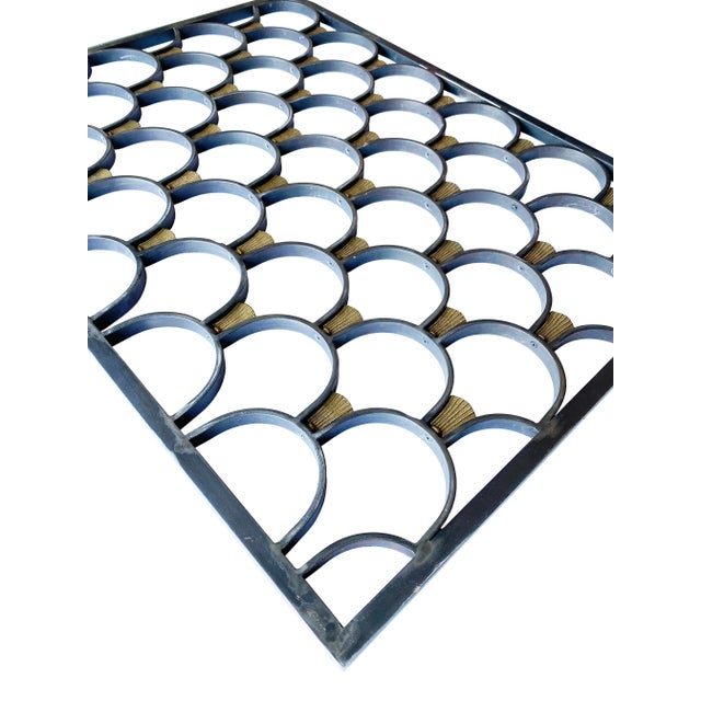 Pair of Art-Deco Architectural Grates in Brass and Steel For Sale - Image 4 of 11