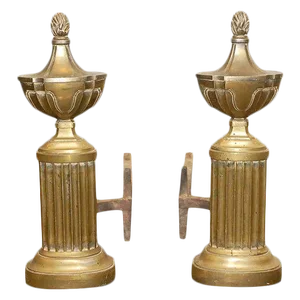 Brass Andirons - a Pair