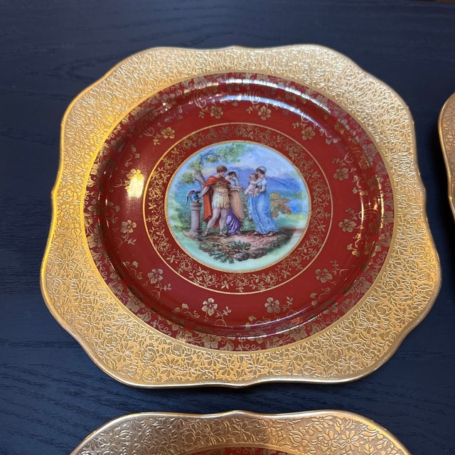 Royal Vienna Square Dessert Plates, Set of Eleven For Sale - Image 11 of 12