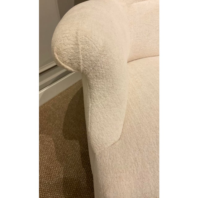 Hickory Chair Furniture Company Hickory Chair Modern Custom White Boucle Accent Chair For Sale - Image 4 of 8