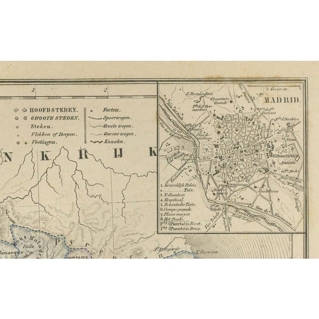 Map of Spain and Portugal by Frijlink & Van Otterloo, 1876 For Sale - Image 10 of 12
