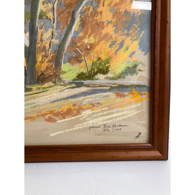 This is a very large (22" x 28") oil pastel that is beautiful and visually commanding Artist: Werner P. de Montaune...