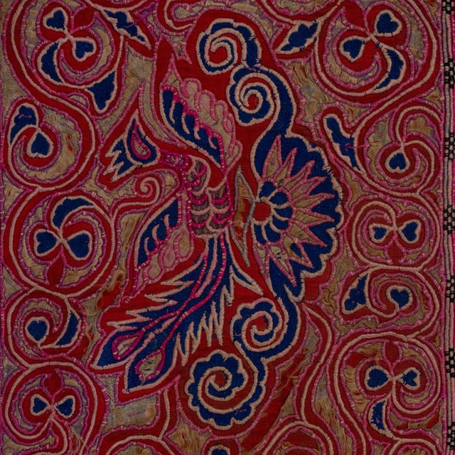 Early 20th Century China Rose Textile Wall Hanging For Sale - Image 14 of 15