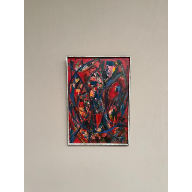 Rolf Andersson, Abstract Composition, 1950s, Oil on Plywood, Framed For Sale - Image 6 of 18