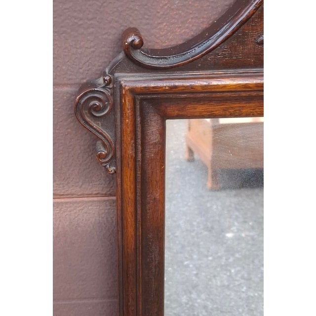 1920s Elite Furniture Co. Neoclassical Mahogany Wall Mirror For Sale - Image 4 of 10