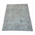 Ivory and Soft Blue Oushak Wool Rug With Floral Border For Sale