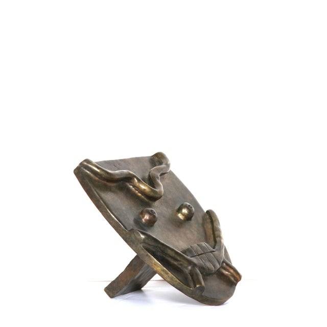1990s Face with Teeth Bronze Sculpture, Soveida For Sale - Image 5 of 7