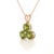 Contemporary Natural Peridot Trio Pendant Necklace | Gemstone Cluster Jewelry | August Birthstone Pendant for Woman For Sale - Image 3 of 3