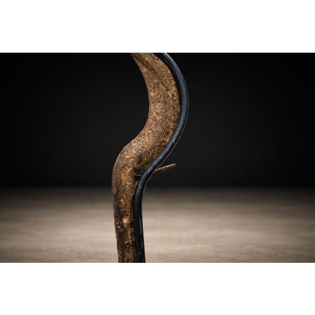 Igbo Iron Currency Knife Sculpture on Custom Platform, Nigeria, Early 20th Century For Sale - Image 12 of 13