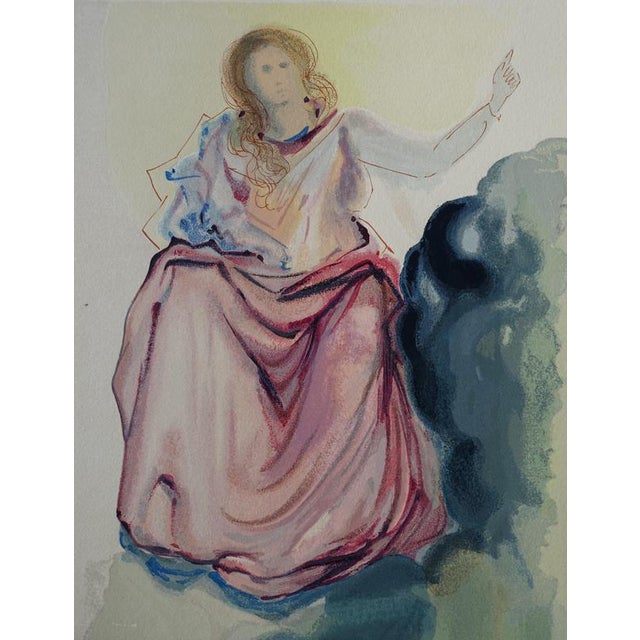 Salvador dali (1904-1989) paradise 4: beatrice color woodcut unsigned on bfk rives vellum 26 x 33 cm (c. 10 x 13 inches)...