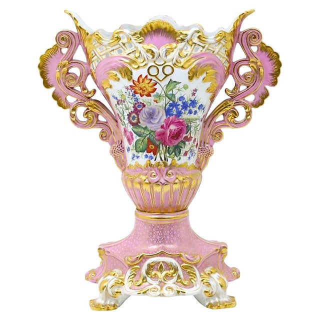 A remarkable 19th century French Sèvres porcelain centerpiece vase, made in France in the early to mid-19th century,...