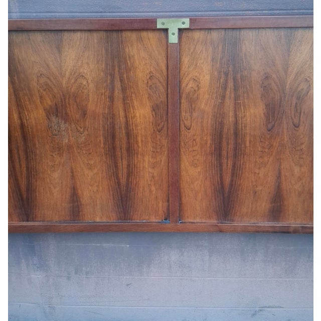 Mid 20th Century Mid 20th Century West Michigan Furniture Dimension Flamed Bookmatched Walnut King Size Headboard For Sale - Image 5 of 10