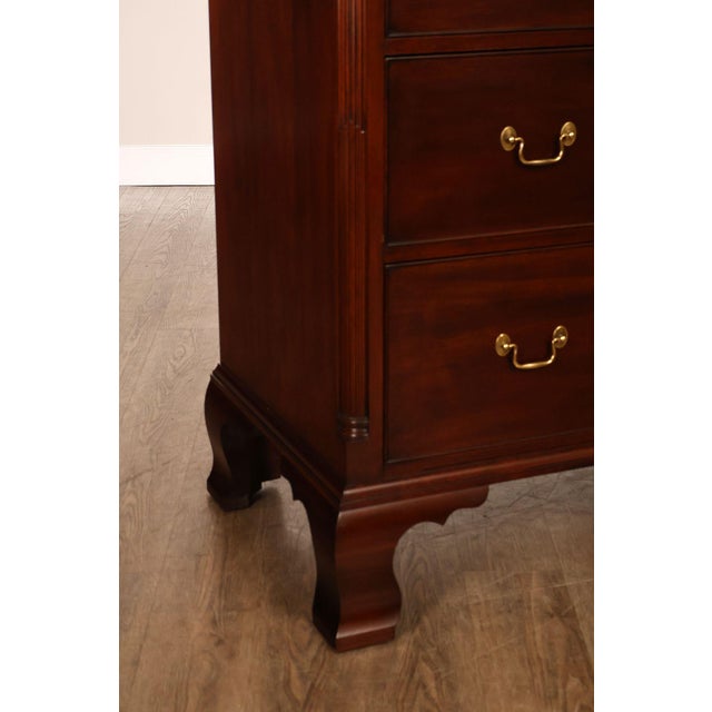 Brown Henkel Harris Chippendale Style Mahogany Tall Chest For Sale - Image 8 of 18