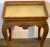 Diminutive bleached wood & brass side table, of rectangular form with gallery edge with inset 14.5" x 10.5" brass top,...