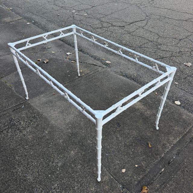 Mid 20th Century Phyllis Morris Faux Bamboo Patio Table for Kessler Industries, 1960s For Sale - Image 5 of 12