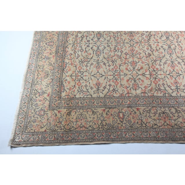 Textile 1940s Flower Design Kayseri Rug For Sale - Image 7 of 13