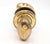 Reclaimed polished brass passage door knob set with oval knobs and concentric rosettes. The original mounting screws are...